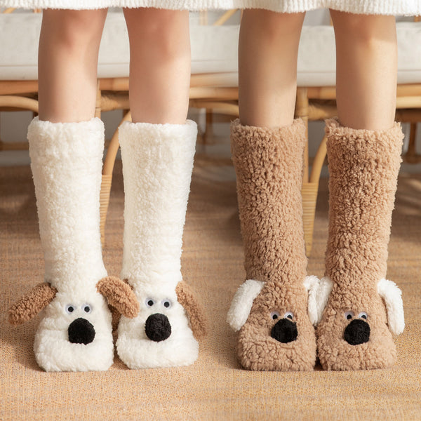 Cute Floor Socks Winter Warm Non-slip Plush Socks Glam Girls - FZ ALLURES