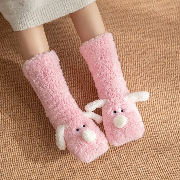 Cute Floor Socks Winter Warm Non-slip Plush Socks Glam Girls - FZ ALLURES