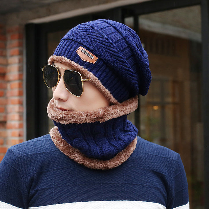 Men's Winter Knitted Hat - Casual Warm Wool Bib - FZ ALLURES