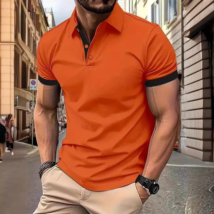 Men's Short Sleeve Business Shirt Summer Casual Polo Shirts - FZ ALLURES