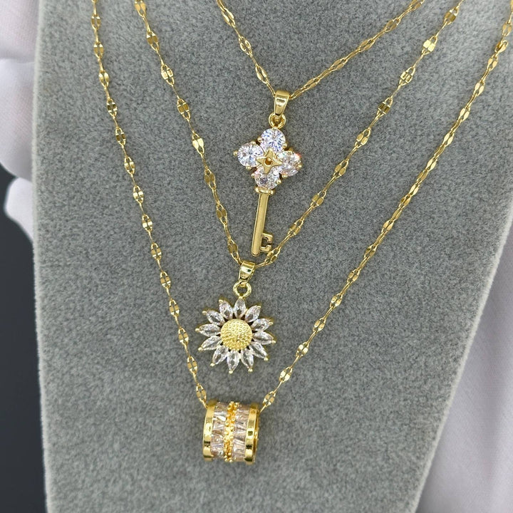 18K GOLD PLATED SS "FLOWER NECKLACE" - FZ ALLURES