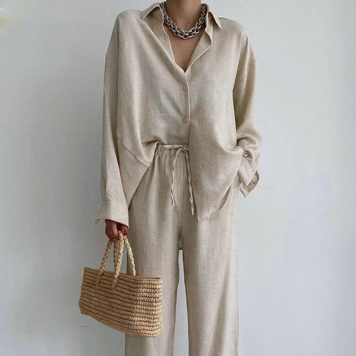 Two-piece Set - Solid Color Jumpsuit - FZ ALLURES