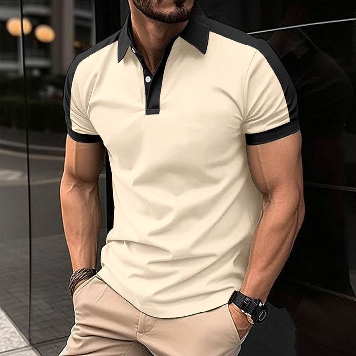 Men's Short Sleeve Business Shirt Summer Casual Polo Shirts - FZ ALLURES