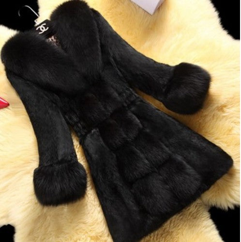 New Style Rabbit Fur Ladies Fur Coat - FZ ALLURES