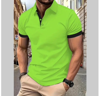 Men's Short Sleeve Business Shirt Summer Casual Polo Shirts - FZ ALLURES