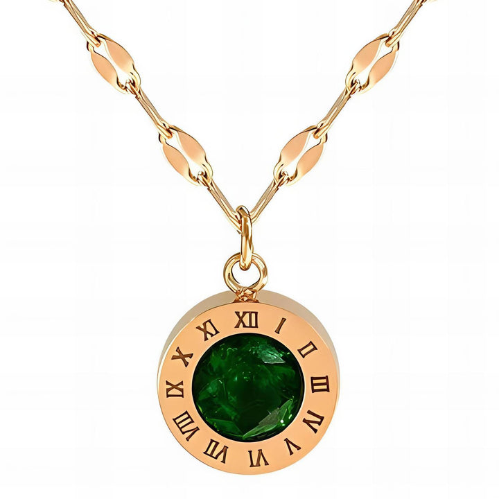 18K GOLD PLATED SS "Roman Green" Necklace - FZ ALLURES