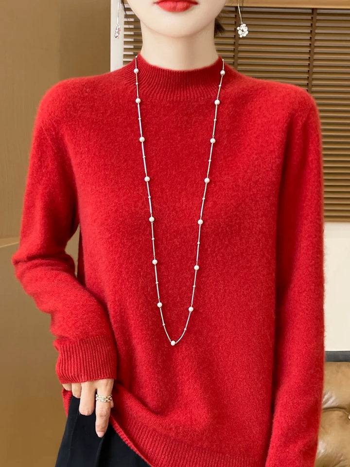 Shumei Red Classic Sweater-FZ Allures