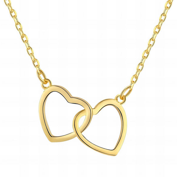 18K GOLD PLATED SS "Two Hearts" Necklace - FZ ALLURES