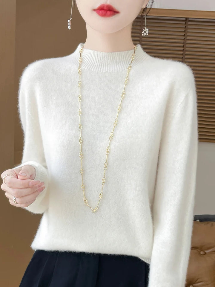 White Autumn Winter Sweater -FZ Allures