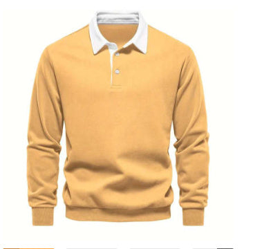 Men's Fashion Casual Versatile Long Sleeves Polo Collar Sweater - FZ ALLURES