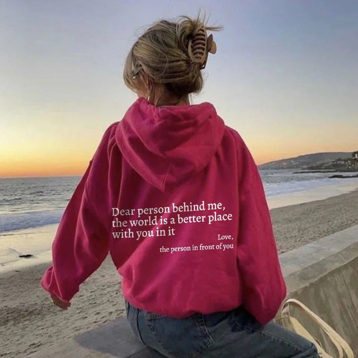 Unisex Trendy Hoodies - World is a Better Place with you. - FZ ALLURES