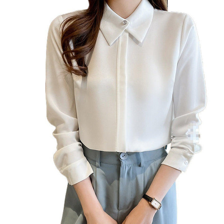 Business Chiffon Blouse Women Long Sleeve Tops Outerwear - FZ ALLURES