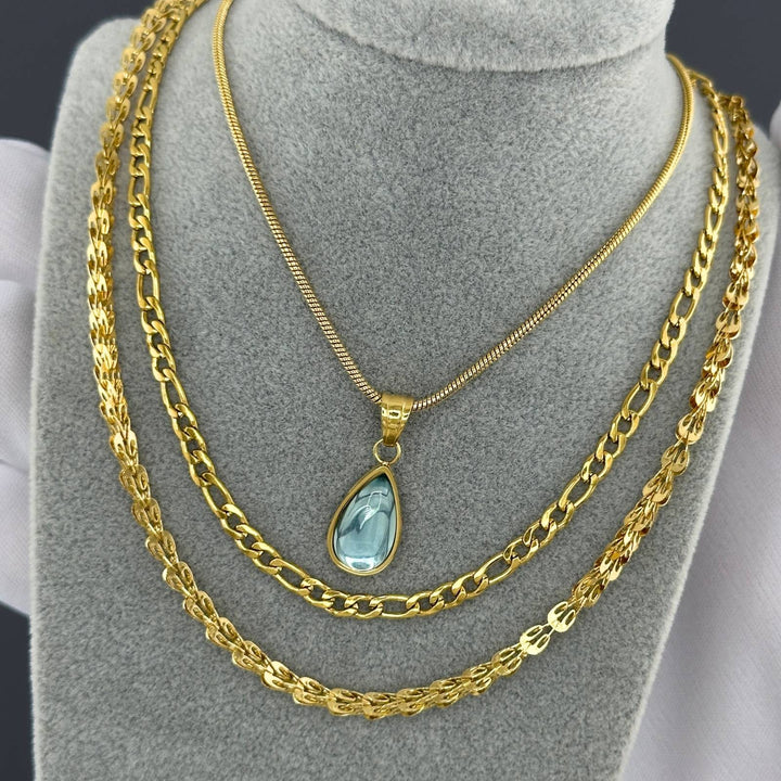 18K GOLD PLATED SS "Rain Drop" Necklace - FZ ALLURES